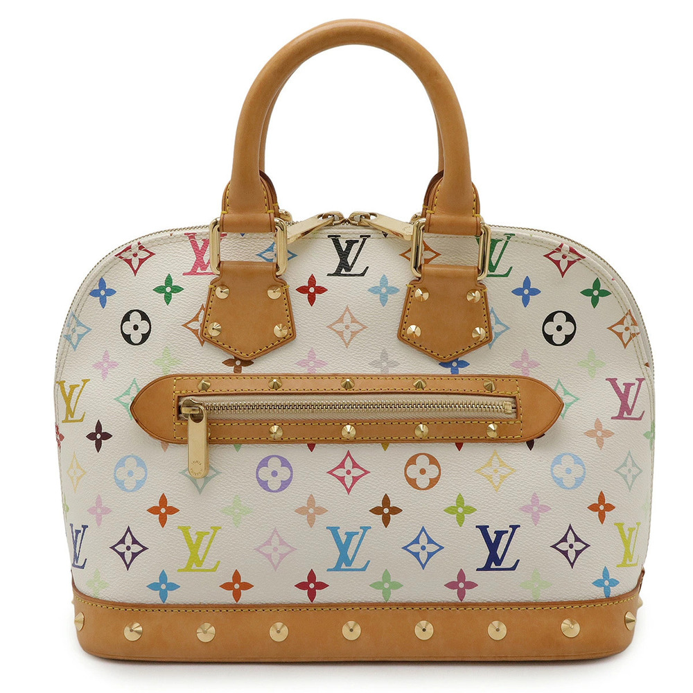 LOUIS VUITTON Monogram Multicolor Alma Handbag Blanc White